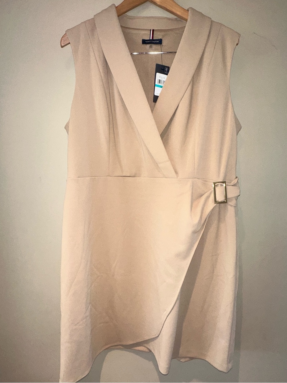 Tommy Hilfiger Wrap Dress NWT 16 Beige